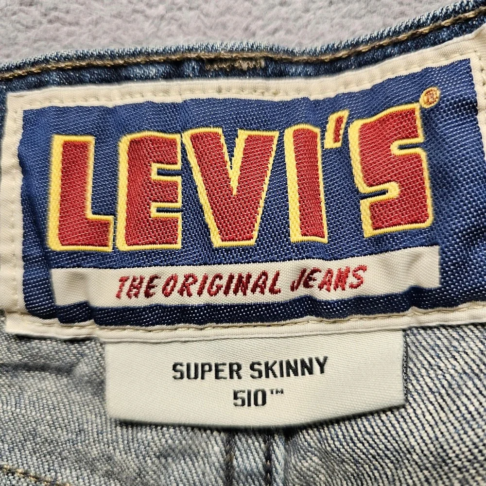Levi's 510 Super Skinny Jeans Mens 32x30 Blue Denim Medium Wash Stretch 5-Pocket